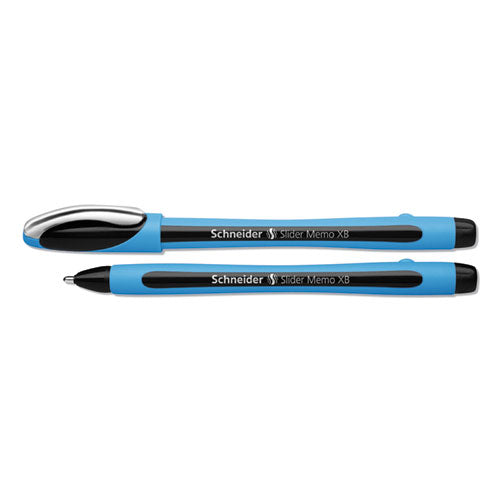 Schneider Slider Memo Xb Stick Ballpoint Pen, 1.4 Mm, Black Ink, Blue-black Barrel, 10-box
