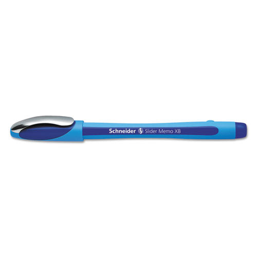 Schneider Slider Memo Xb Stick Ballpoint Pen, 1.4mm, Blue Ink, Blue Barrel, 10-box