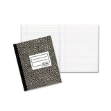 Composition Notebook, Wide-legal Rule, Black Marble Cover, 10 X 7.88, 80 Sheets