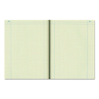 Computation Notebook, 4 Sq-in Quadrille Rule, 11.75 X 9.25, Green Tint, 75 Sheets