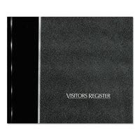 Visitor Register Book, Black Hardcover, 128 Pages, 8 1-2 X 9 7-8