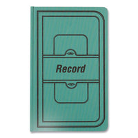 Tuff Series Record Book, Green, 7.63 X 12.13, 150 White Pages