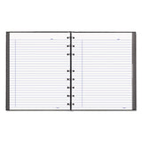 Notepro Notebook, 1 Subject, Narrow Rule, Black Cover, 9.25 X 7.25, 75 Sheets