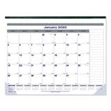 Net Zero Carbon Monthly Desk Pad Calendar, 22 X 17, Black Band And Corners, 2021