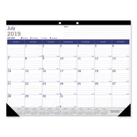 Desk Pad Calendar, 21.25 X 16, Blue-white-green, 2021