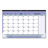 Monthly Desk Pad Calendar, 22 X 17, Pink-white Sheets, Clear Binding, Clear Corners, 12-month (jan To Dec): 2023