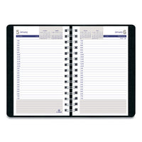 Duraglobe Daily Planner Ruled For 30-minute Appointments, 8 X 5, Black, 2021