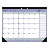 Academic Desk Pad Calendar, 21.25 X 16, White-blue-green, 2020-2021