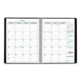 Ecologix Recycled Monthly Planner, 11 X 8.5, Black Soft Cover, 2021