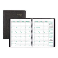 Ecologix Recycled Monthly Planner, 11 X 8.5, Black Soft Cover, 2021