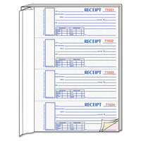 Hardcover Numbered Money Receipt Book, 6 7-8 X 2 3-4, Three-part, 200 Forms