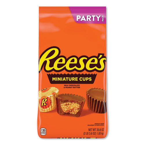 Peanut Butter Cups Miniatures Party Pack, Milk Chocolate, 35.6 Oz Bag