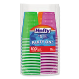 Easy Grip Disposable Plastic Party Cups, 9 Oz, Red, 50-pack, 12 Packs-carton