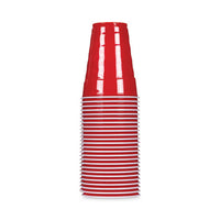 Easy Grip Disposable Plastic Party Cups, 18 Oz, Red, 50-pack, 8 Packs-carton