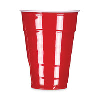 Easy Grip Disposable Plastic Party Cups, 18 Oz, Red, 50-pack, 8 Packs-carton