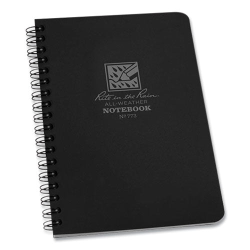 All-weather Wire-o Notebook, Universal: Narrow Rule And Quadrille Rule, Black Cover, (32) 7 X 4.63 Sheets