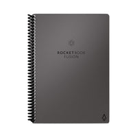 Fusion Smart Notebook, Seven Assorted Page Formats, Gray Cover, 8.8 X 6, 21 Sheets