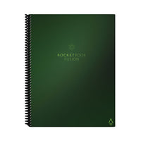 Fusion Smart Notebook, Seven Assorted Page Formats, Terrestrial Green Cover, 11 X 8.5, 21 Sheets