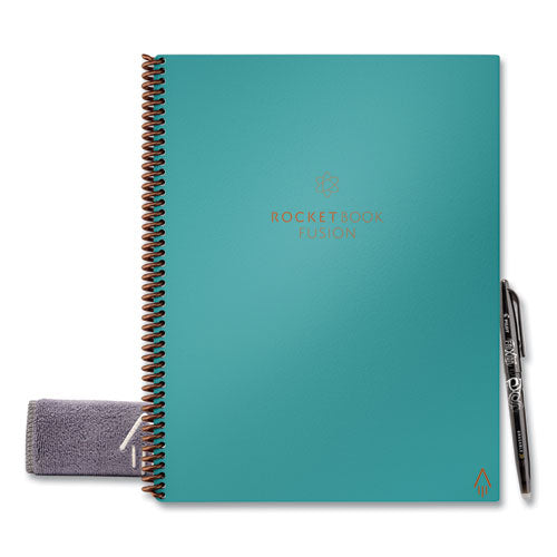 Fusion Smart Notebook, Teal Cover, 7 Page Styles, 11 X 8.5, 21 Sheets