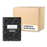 Spring Signature Composition Book, Med/college Rule, Black Marble Cover, (70) 9.75 X 7.5 Sheet, 24/ct, Ships In 4-6 Bus Days
