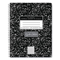 Spring Signature Composition Book, Quad 5 Sq/in Rule, Black Marble Cover, (70) 9.75 X 7.5 Sheet, 24/ct, Ships In 4-6 Bus Days