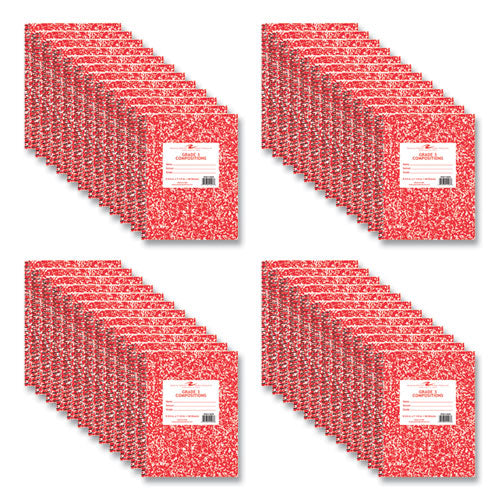 Wirebound Composition Book, 1 Sub, Grade 1 Manuscript Format, Red Cover, (36) 9.75 X 7.5 Sheet, 48/ct, Ships In 4-6 Bus Days