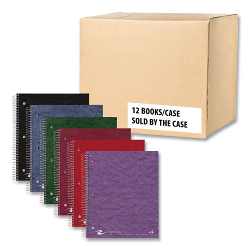 Subject Wirebound Notebook, 4-subject, Med/college Rule, Randomly Asst Cover, (200) 11x9 Sheets, 12/ct, Ships In 4-6 Bus Days