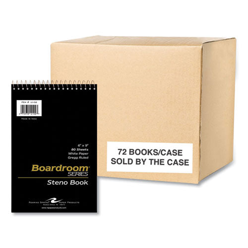 Boardroom Series Steno Pad, Gregg Rule, Brown Cover, 80 White 6 X 9 Sheets, 72 Pads/carton, Ships In 4-6 Business Days