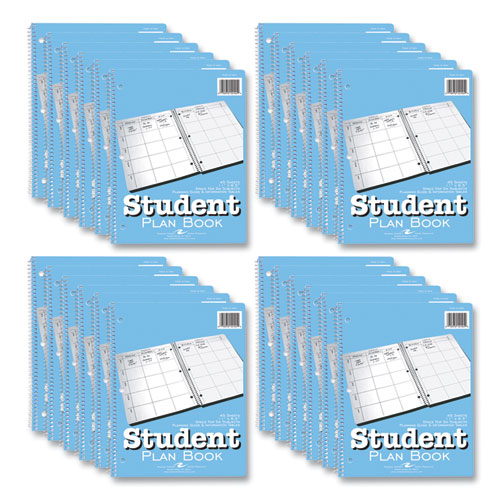 Student Plan Book, Undated, Light Blue Cover, (45) 11 X 8.5 Sheets, 24/carton, Ships In 4-6 Business Days
