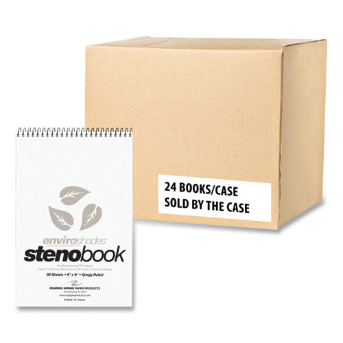 Enviroshades Steno Pad, Gregg Rule, White Cover, 80 Gray 6 X 9 Sheets, 24 Pads/carton, Ships In 4-6 Business Days