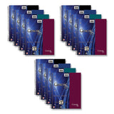Genesis Notebook, 3-subject, Medium/college Rule, Randomly Asst Cover Color, (150) 11x9 Sheets, 12/ct, Ships In 4-6 Bus Days