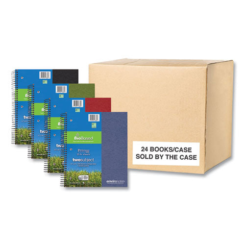 Earthtones Biobased  2 Subject Notebook, Med/college Rule, Random Asst Covers, (100) 11x9 Sheets, 24/ct,ships In 4-6 Bus Days