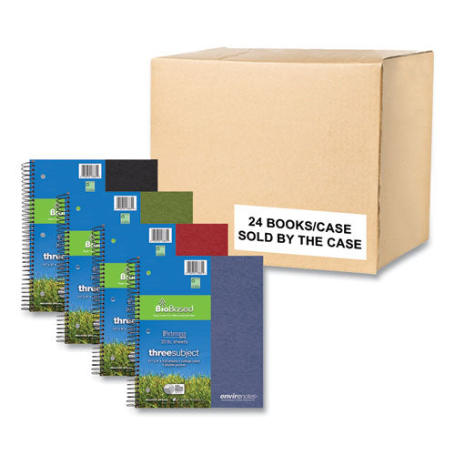 Earthtones Biobased  3 Subject Notebook, Med/college Rule, Random Asst Covers, (120) 11x9 Sheets, 24/ct,ships In 4-6 Bus Days
