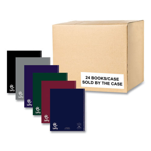 Lefty Notebook, 1 Subject, College Rule, Randomly Asst Cover Color, (100) 11 X 9 Sheets.  24/ct, Ships In 4-6 Business Days