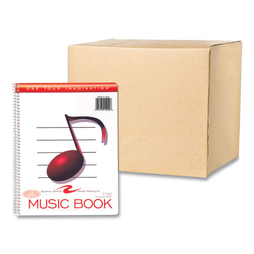 Music Notebook, Music Transcription Format, White Cover, (32) 11 X 8.5 Sheets, 24/carton, Ships In 4-6 Business Days