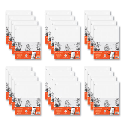 Whitelines Engineering Pad, 5 Sq/in Quadrille Rule, 80 Gray 8.5 X 11 Sheets, 24/carton, Ships In 4-6 Business Days