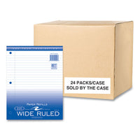 Loose Leaf Paper, 8 X 10.5, 3-hole Punched, Wide Rule, White, 200 Sheets/pack, 24 Packs/carton , Ships In 4-6 Business Days