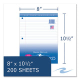 Notebook Filler Paper, 3-hole, 8 X 10.5, Wide-legal Rule, 200-pack