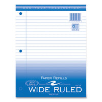 Notebook Filler Paper, 3-hole, 8 X 10.5, Wide-legal Rule, 300-pack