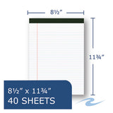 Usda Bio-preferred Legal Pad, Wide-legal Rule, 8.5 X 11.75, White, 40 Sheets, 12-pack