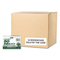 Environotes Wirebound Recycled Index Cards, Narrow Rule, 3 X 5, White, 50 Cards, 24/carton, Ships In 4-6 Business Days