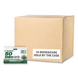 Environotes Wirebound Recycled Index Cards, Narrow Rule, 3 X 5, White, 50 Cards, 24/carton, Ships In 4-6 Business Days