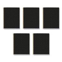 Mr M Fashion Notebook, 4-subject, Med/college Rule, Black Dots Cover, (120) 11 X 8.5 Sheets, 5/ct, Ships In 4-6 Business Days
