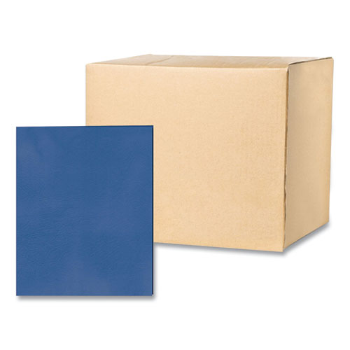 Pocket Folder, 0.5" Capacity, 11 X 8.5, Dark Blue, 25/box, 10 Boxes/carton, Ships In 4-6 Business Days