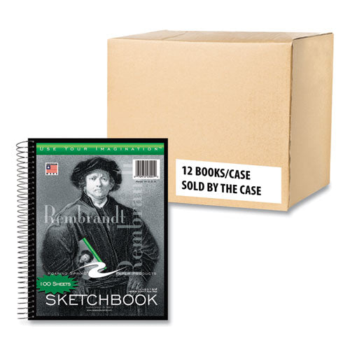 Sketch Book, 60-lb Drawing Paper Stock, Rembrandt Photography Cover, (100) 11 X 8.5 Sheets,12/ct, Ships In 4-6 Business Days