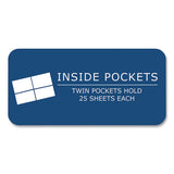 Pocket Folder With 3 Fasteners, 0.5" Capacity, 11 X 8.5, Dark Blue, 25/box, 10 Boxes/carton, Ships In 4-6 Business Days