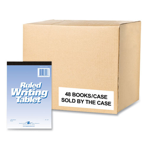 Writing Tablet, Wide/legal Rule, 100 White 6 X 9 Sheets, 48/carton, Ships In 4-6 Business Days