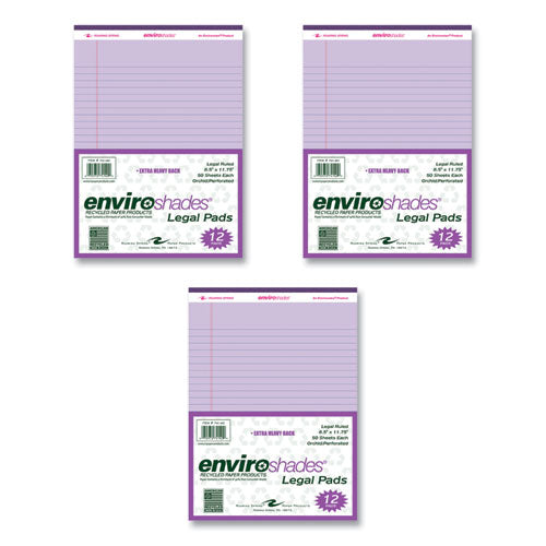 Enviroshades Legal Notepads, 50 Orchid 8.5 X 11.75 Sheets, 72 Notepads/carton, Ships In 4-6 Business Days
