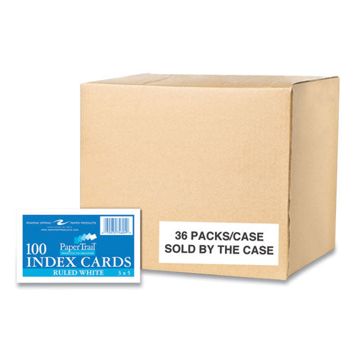 White Index Cards, Narrow Ruled, 3 X 5, White, 100 Cards/pack, 36/carton, Ships In 4-6 Business Days