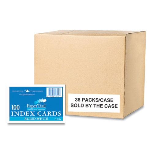 White Index Cards, Narrow Ruled, 4 X 6, 100 Cards, 36/carton, Ships In 4-6 Business Days